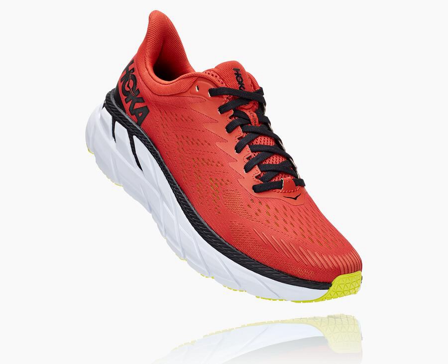 Hoka One One Clifton 7 Löparskor Herr - Röda - LDTBO-9138